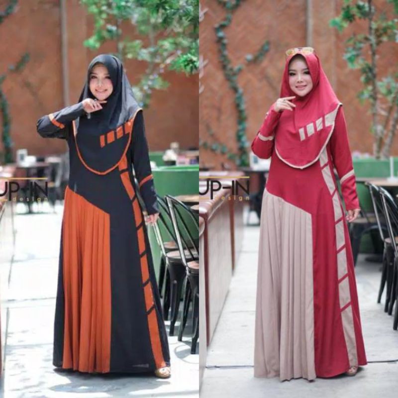 [Fashion Muslim] Gamis SYAR'I Cup-in Karisa Dahlia Clara Rimaya Maira set hijab DRESS  terbaru | kekinian