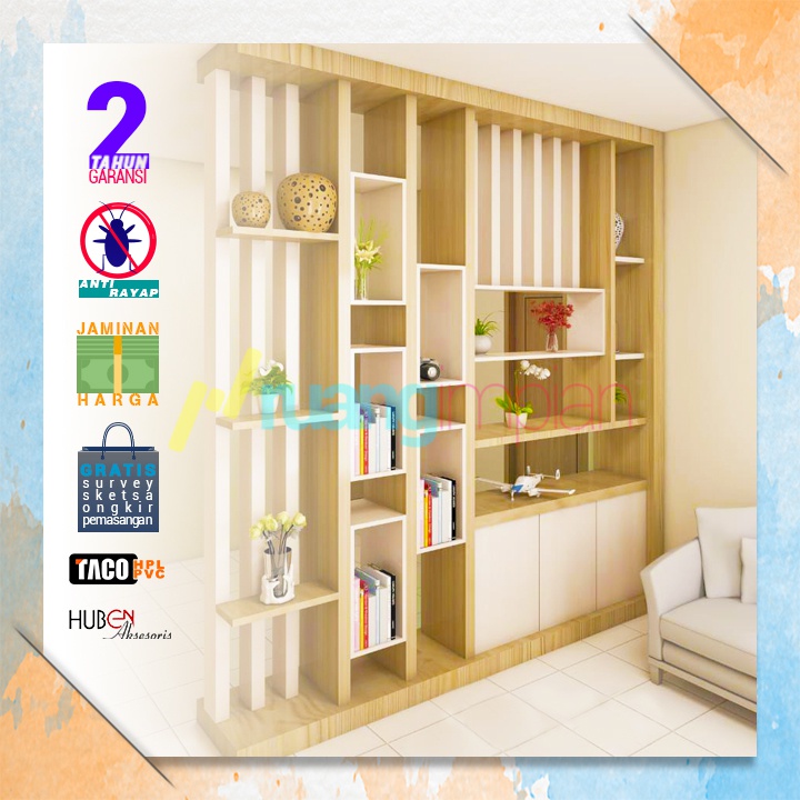 Custom Penyekat Ruang, Partisi HPL t 9mm | Furniture Bergaransi,  Berkualitas, Anti Rayap & Jamur