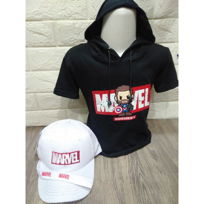 HOODIE ANAK GRATIS TOPI 2IN1 MARVEL/HOODIE SALUR