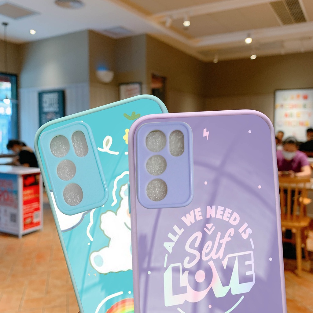 Softcase Macaroon Kaca Glass For vivo | MK 12| Case vivo | vivo y20 - y91 - y12 - y17- y15 - y20s - 