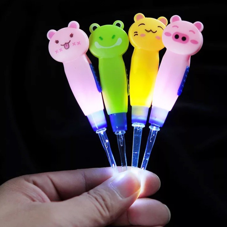 [JS] PEMBERSIH TELINGA PIGGY / EARPICK LED KARAKTER / PEMBERSIH TELINGA LED ANAK-ANAK