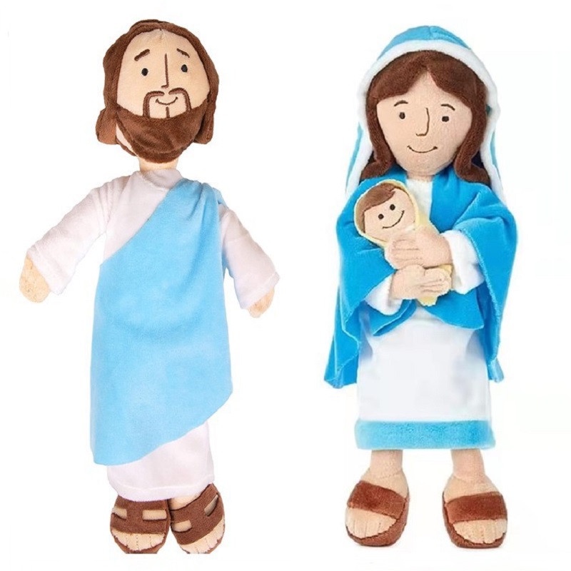 Boneka Kartun My Friend Jesus Maria Bahan Plush Ukuran 30CM Untuk Hadiah Anak