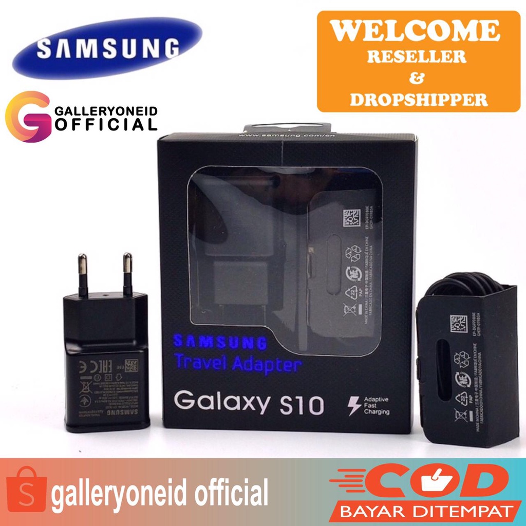 Travel Charger Hp Samsung Note 8 S9 S10 Plus USB Type C Fast Charging Aksesoris Handphone GALLERYONE gallery one