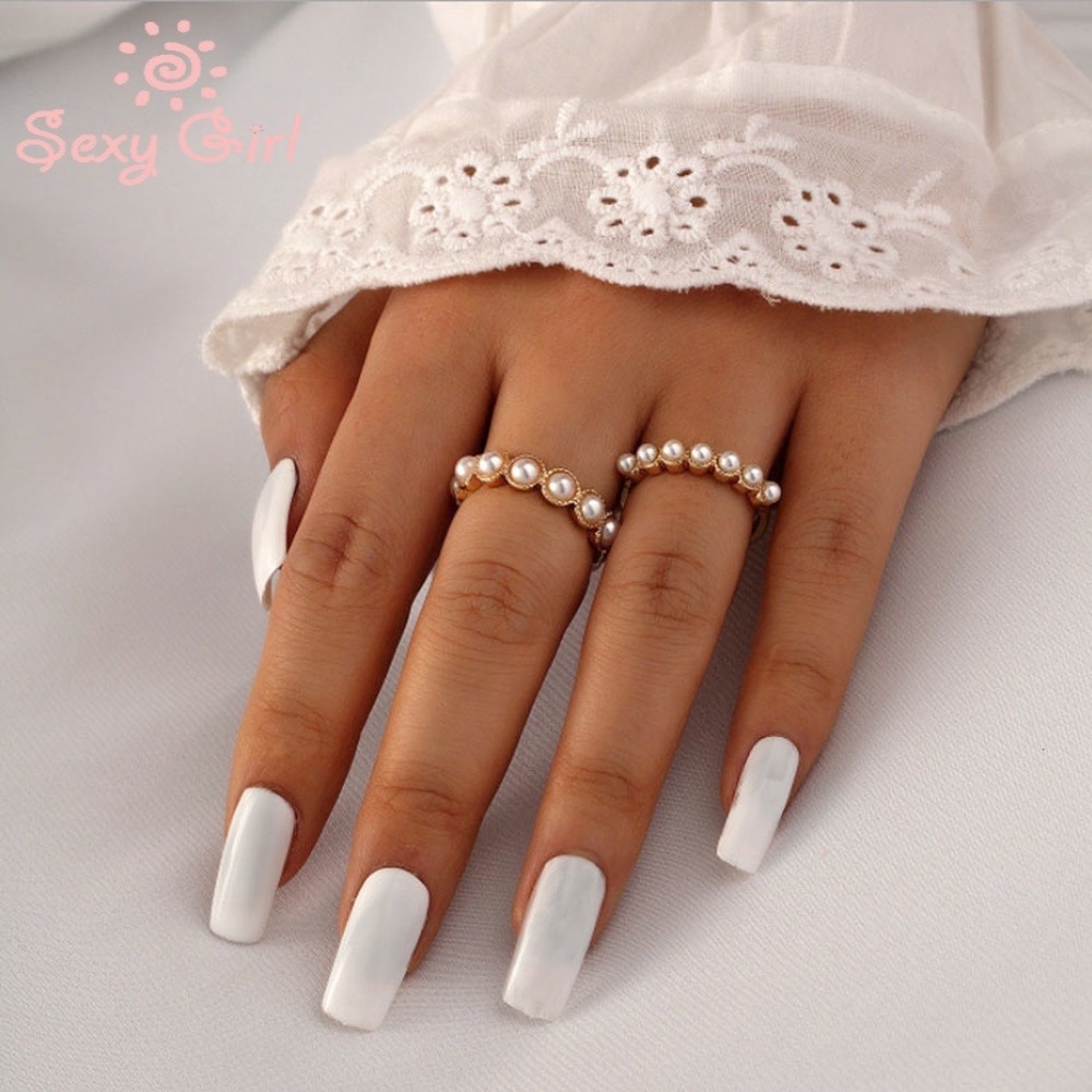 Korean Jewelry Elegant Temperament Pearl Ring Fashion Wild Simple Girl Ins Ring