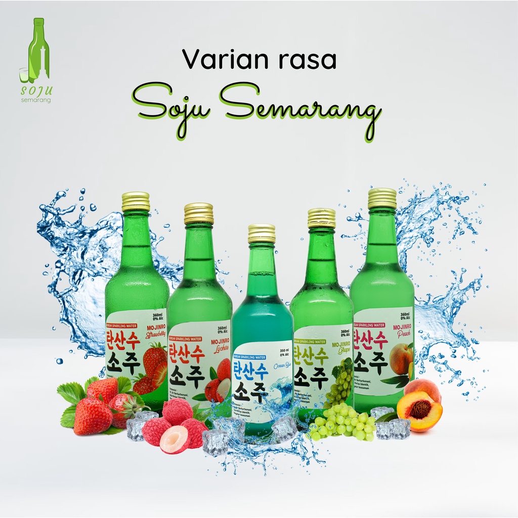 

Korean Sparkling Water Soju NON ALKOHOL 100% HALAL