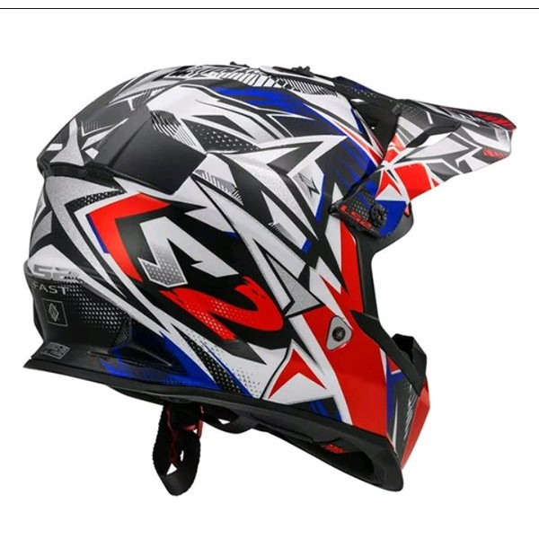 HELM CROSS LS2 MX437 BLUE RED