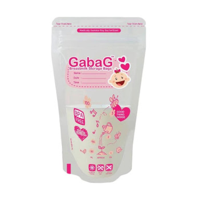 GabaG Breast Milk Storage / Kantong ASI 100ml Pink