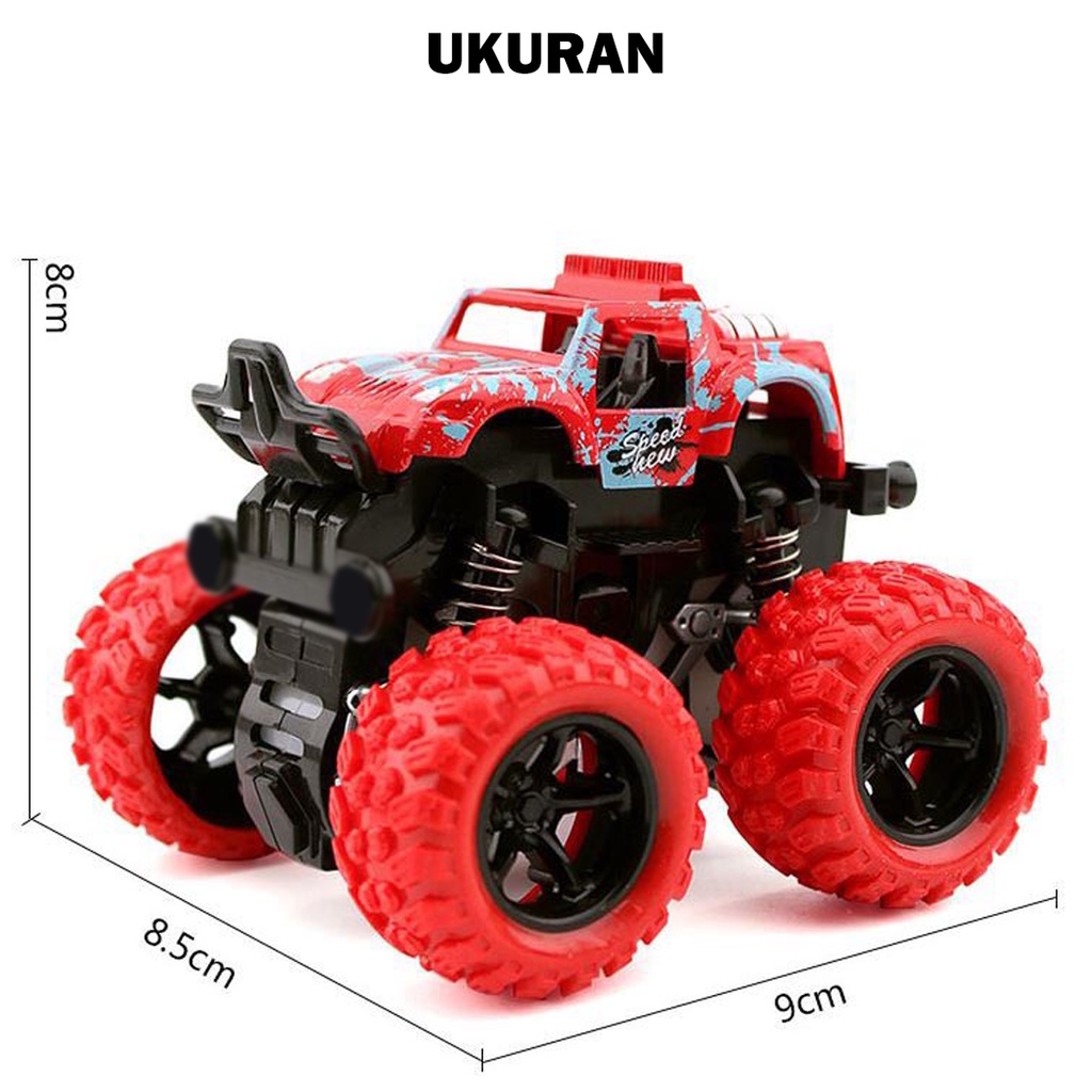 ❤GTB❤ Mainan Mobil Anak Monster Zap Jip Off Road 4 Drive Inertial Bigfoot Mini Car Monster Truck T001