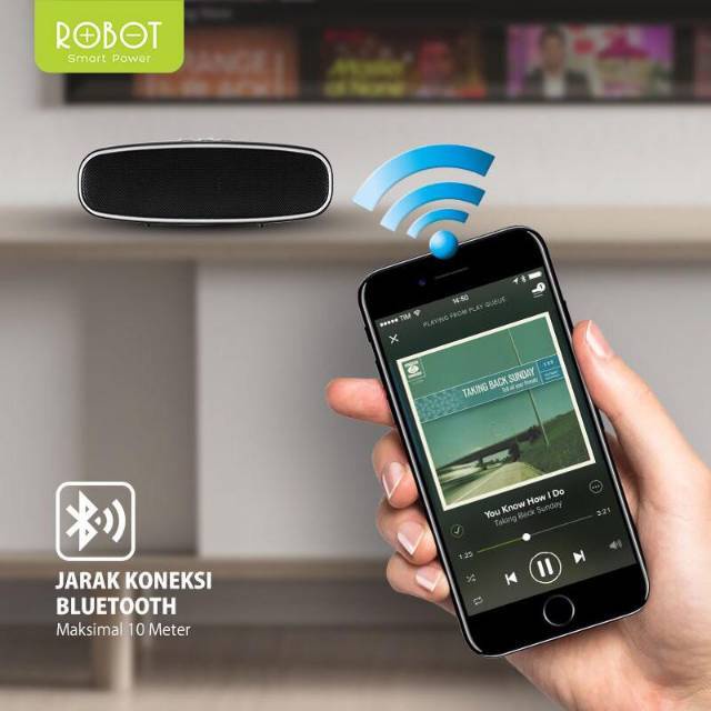 Robot Speaker Bluetooth Portable RB210 RB-210 Wireless Super Bass Mini Stereo Original - Garansi Robot 1 Tahun