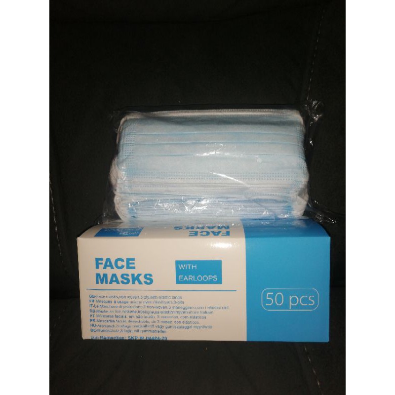 Masker 3 ply surgical face mask isi 50 pcs