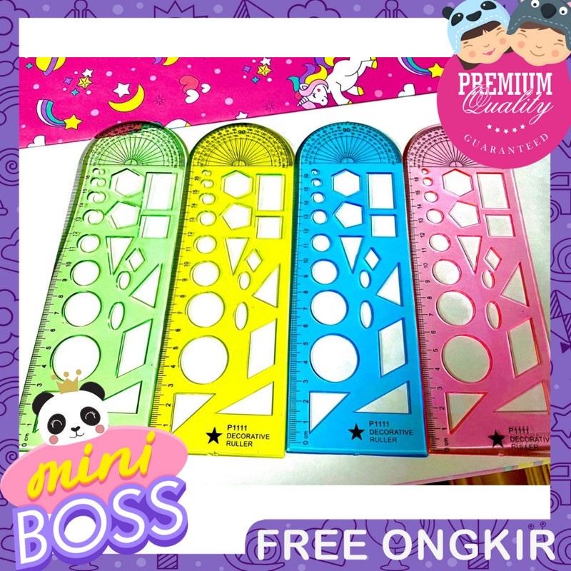 

Mini-Boss Penggaris Geometric Premium Quality Murah Mengenal Bentuk Bidang Ruang Lebih Mudah