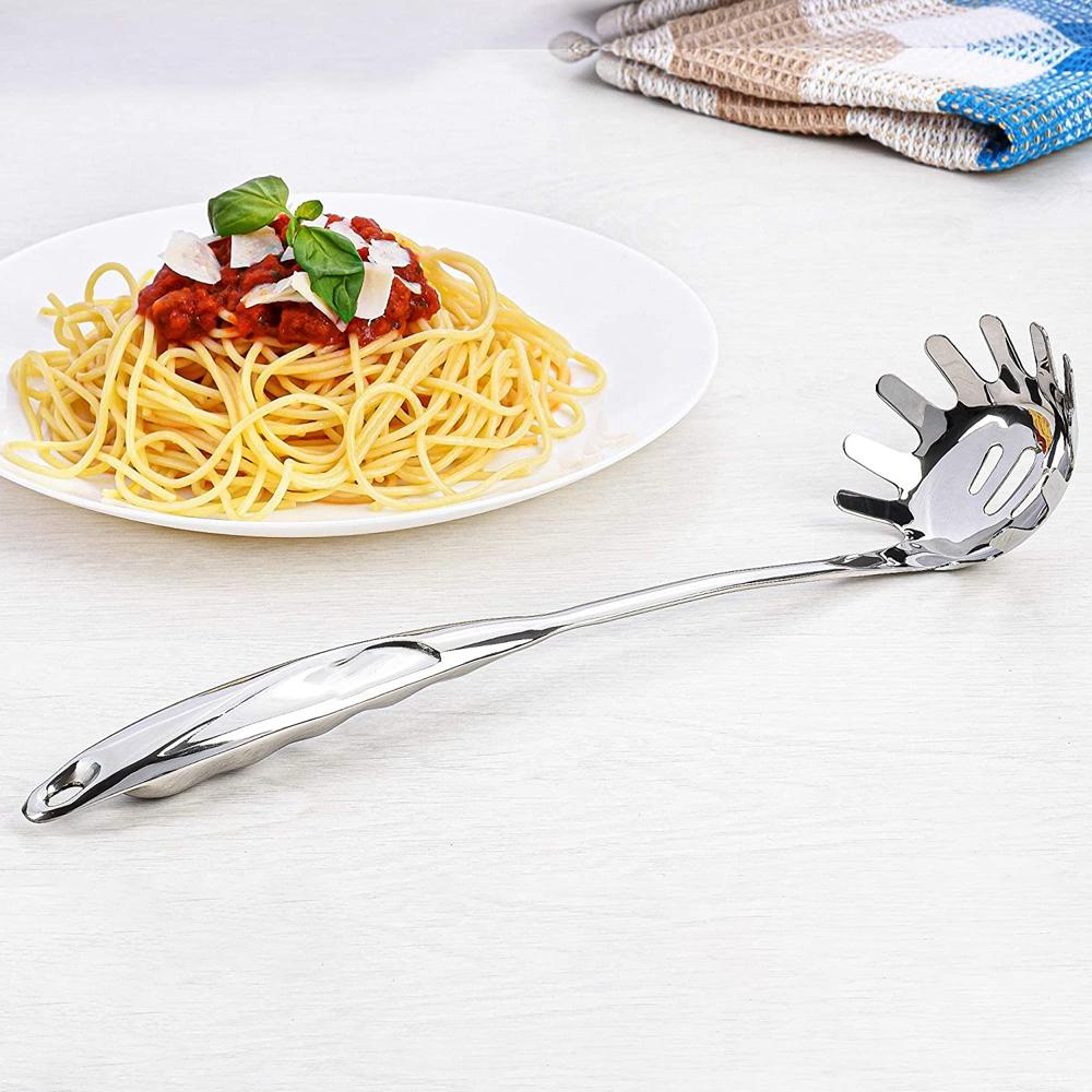 [Elegan] Peralatan Masak Stainless Steel Anti Lengket Sekop Spaghetti Turner Sendok Sup Pasta Server