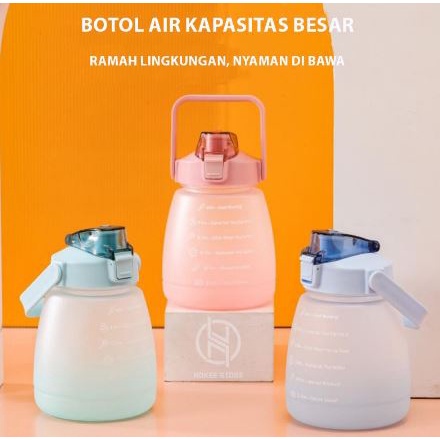 BOTOL MINUM 1.3 LITER VIRAL KAPASITAS 1300ML MOTIVATOR PENANDA WAKTU // BOTOL MINUM VIRAL