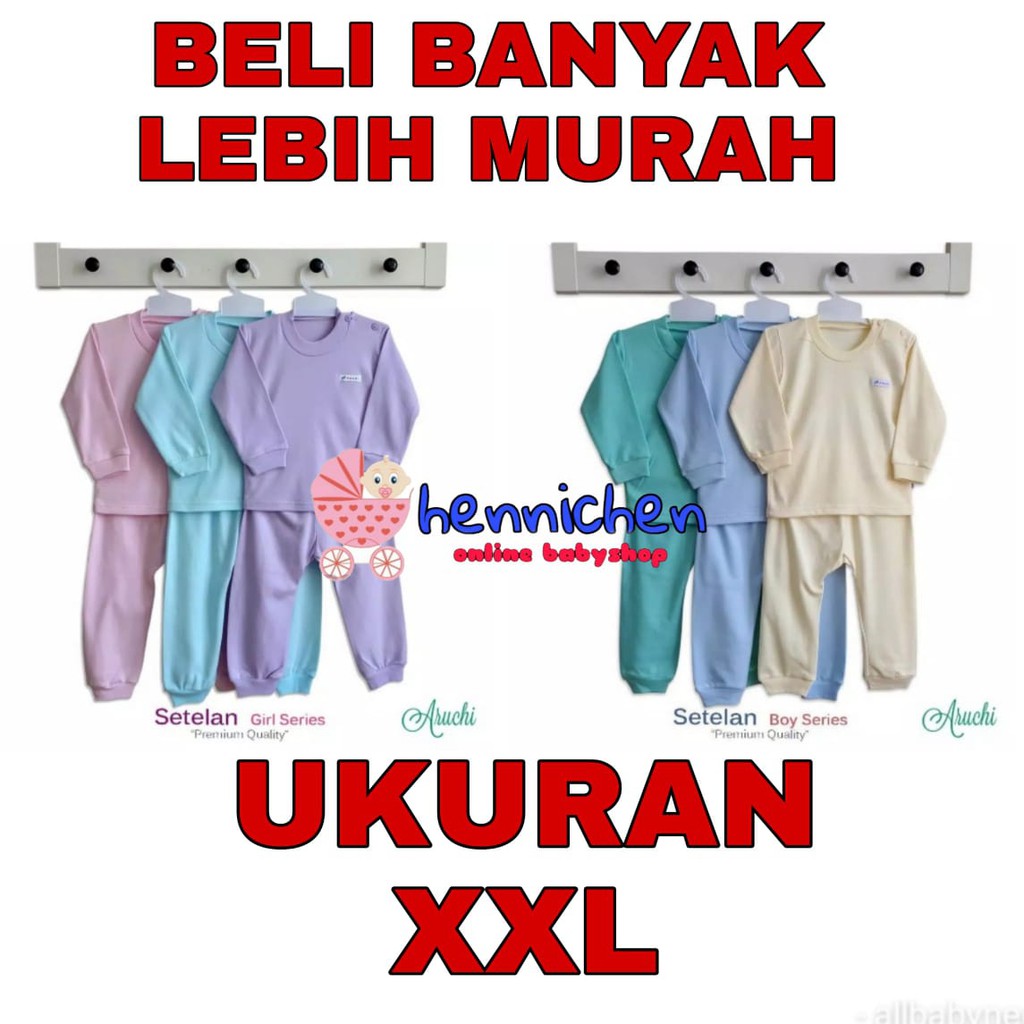 ARUCHI POLOS SETELAN  PANJANG  &quot; BOY GIRL &quot;  XXL (  18-24 Bulan )