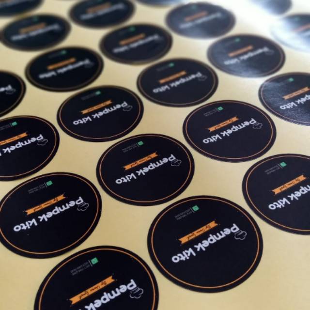 

Sticker label produk makanan, minuman, kue kering, dll