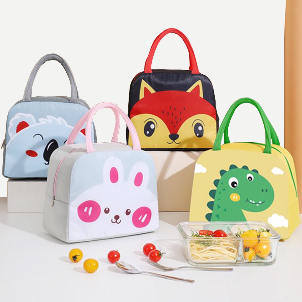 BRGUNIK Lunch Bag Tahan Panas Bento Tas Penyimpanan kotak makanan Makan Siang serbaguna R807