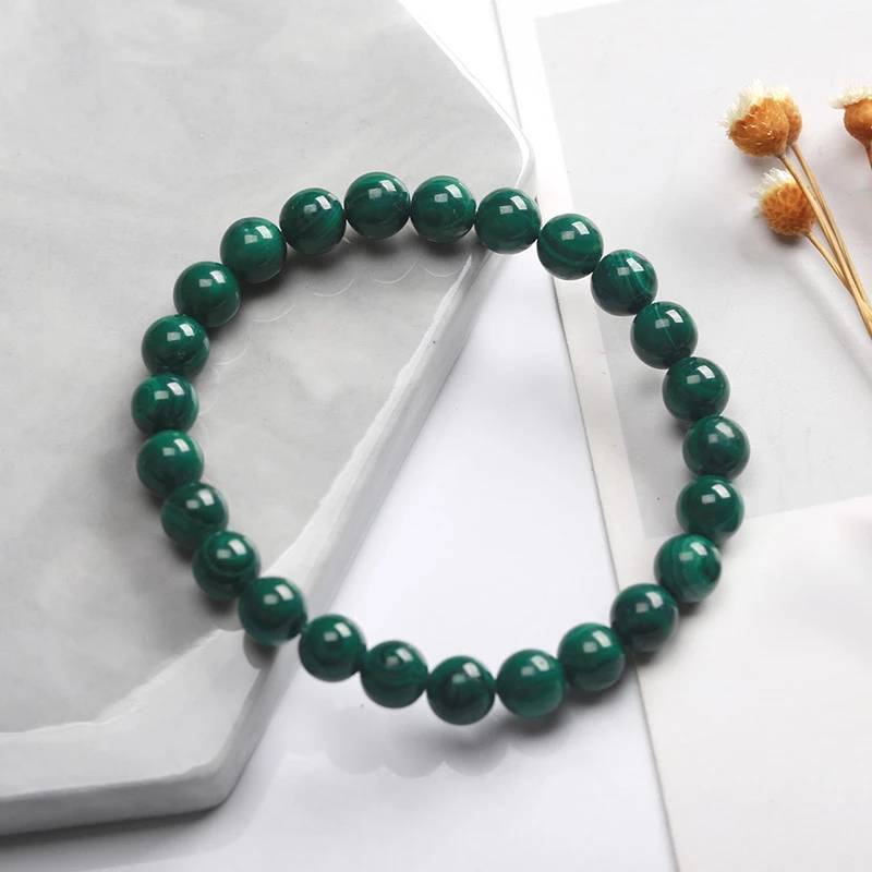 Women &amp; Men Malachite natural Beads Bracelet / Stress Relief Healing Chakra Yoga Bracelet