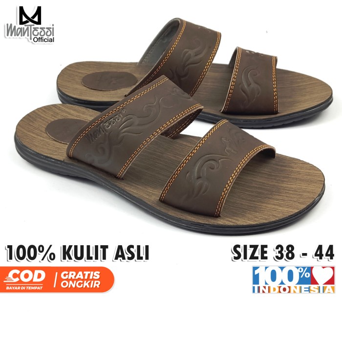 SANDAL SELOP PRIA KULIT ASLI SELOP KULIT ORIGINAL 100% TERBAIK
