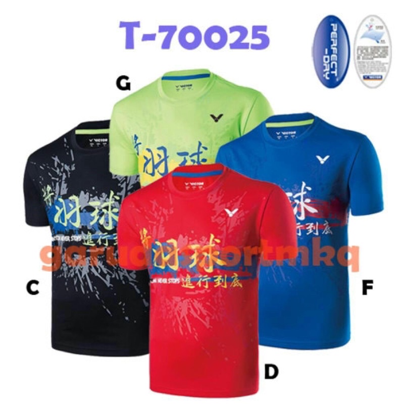 Kaos Baju Badminton Bulutangkis Victor T 70025 Dijamin Original Official Victor