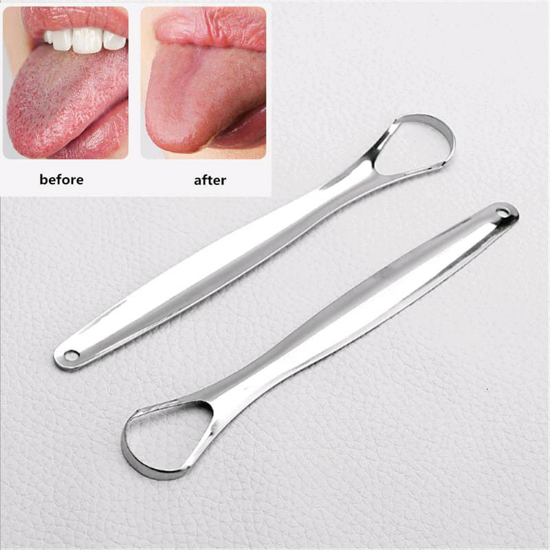 ~ PIYOSHI08 ~ Alat Sikat Pembersih Lidah Bahan Stainless Steel Reusable Tongue Scraper AK10