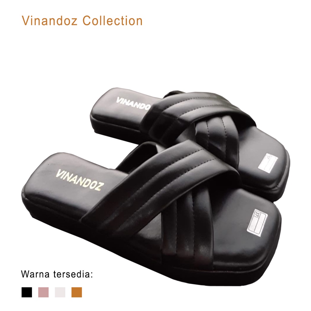 SANDAL WEDGES WANITA VINANDOZ COLLECTION - TOKOERS PREMIUM BP03 - TERLARIS DUAL BAND SILANG