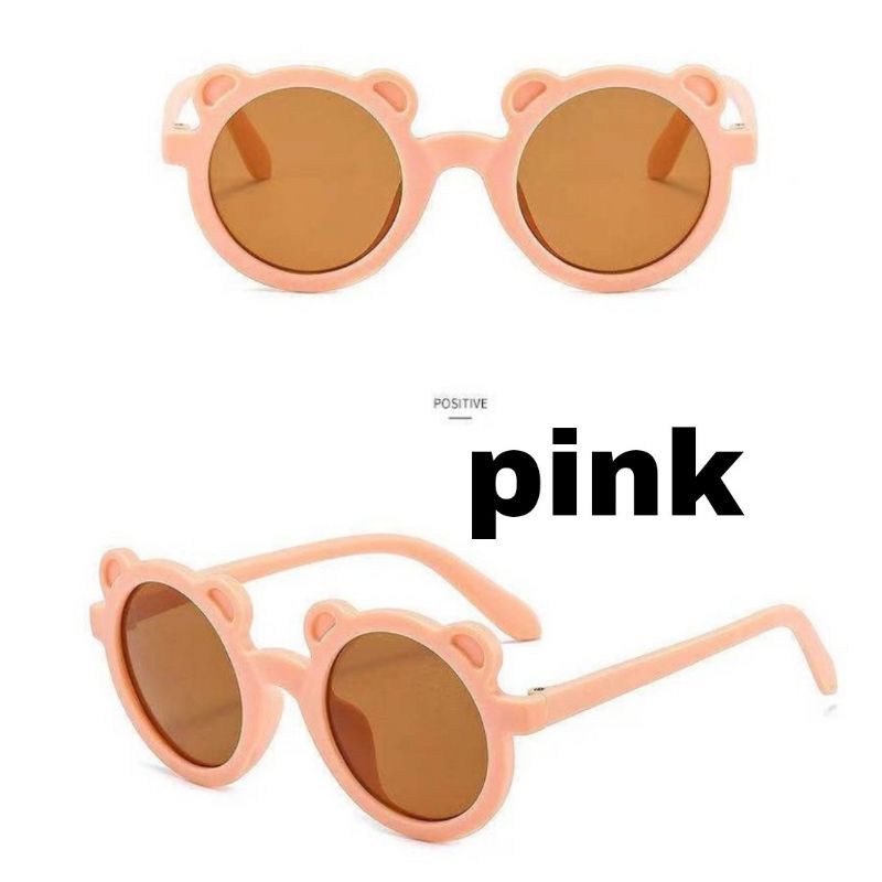 KACAMATA BULAT ANAK/ KACAMATA ANAK FASHION/ KACAMATA KEKINIAN ANAK VIRAL-KM_Pink Panda