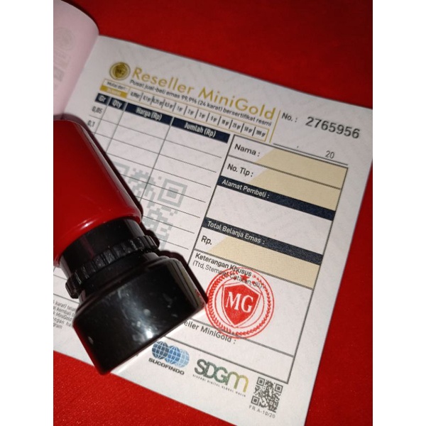 Stempel Emas Minigold 24K dan Tinta