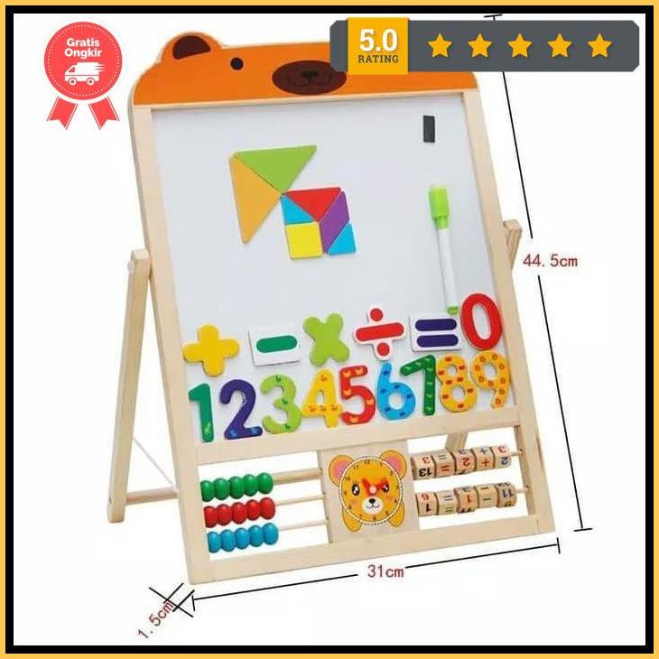 

Learning Easel 3 In 1 / Drawing Board Set / Papan Tulis Anak Jntna8900