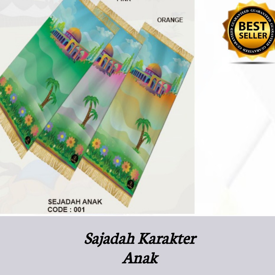 SAJADAH ANAK TERLARIS CAMEL MASJID DAN KABAH TEBAL HALUS BERBUSA BEST SELLER/BISA/COD