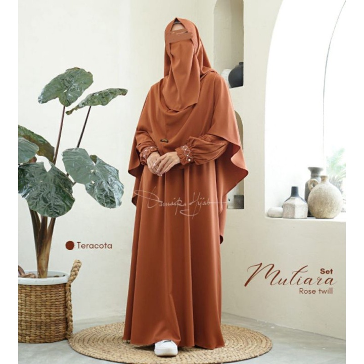 gamis mutiara set original damaira hijab