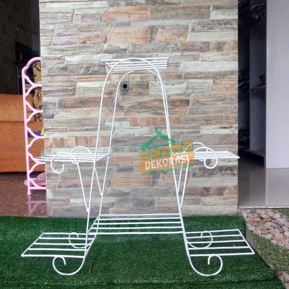 Rak susun standing pot - Rak hias unik - Hiasan taman - rak pot bunga