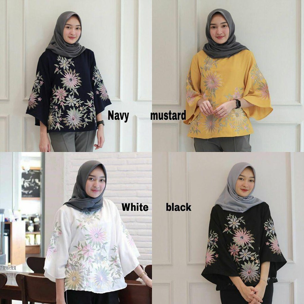 HEILYN BORDIR BLOUSE PUSATGROSIR_SOLO/ BLOUSE BORDIR/ BLOUSE FORMAL SANTAI BAGUS MURAH