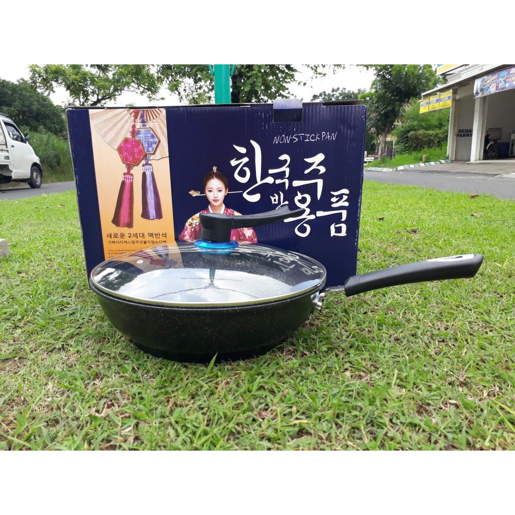 Jual Importir Wok Pan Marble Korea 32 Cm Indonesia