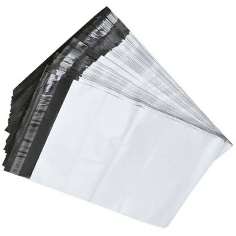 AMPLOP PLASTIK POLYMAILER POLOS PUTIH / KANTONG PACKING PAKET OLSHOP