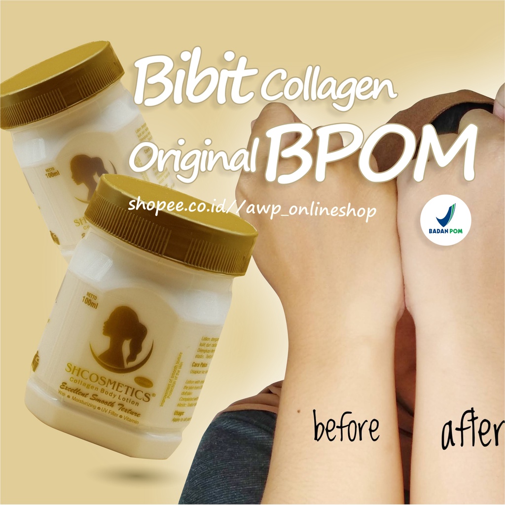 [ORIGINAL] SH Collagen body lotion Bpom - Lotion bibit pemutih Hb pemutih