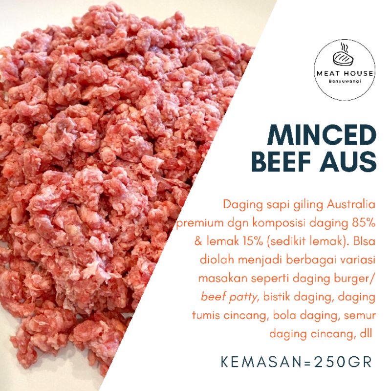 

Minced beef Australia /Daging Sapi Giling Australia 250gr & 500gr