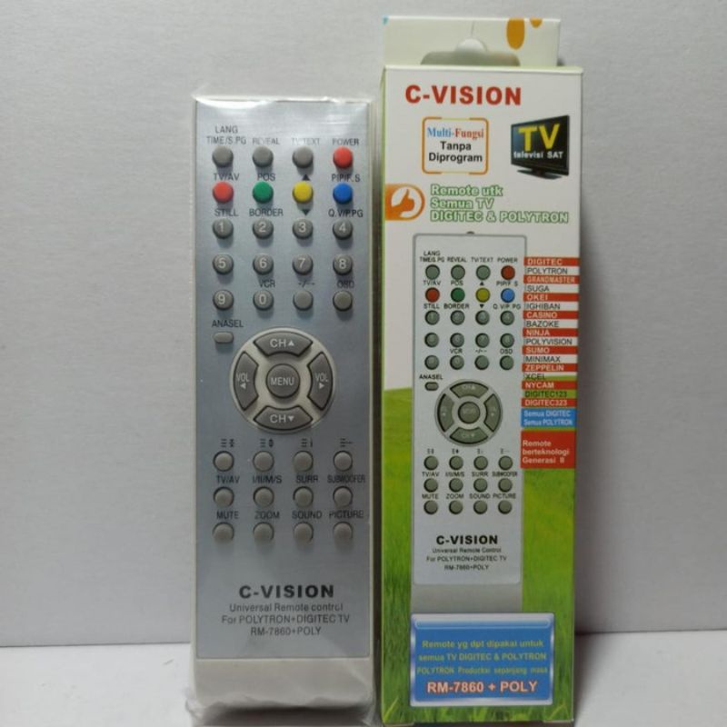 Remote TV Polytron dan Digitec tabung