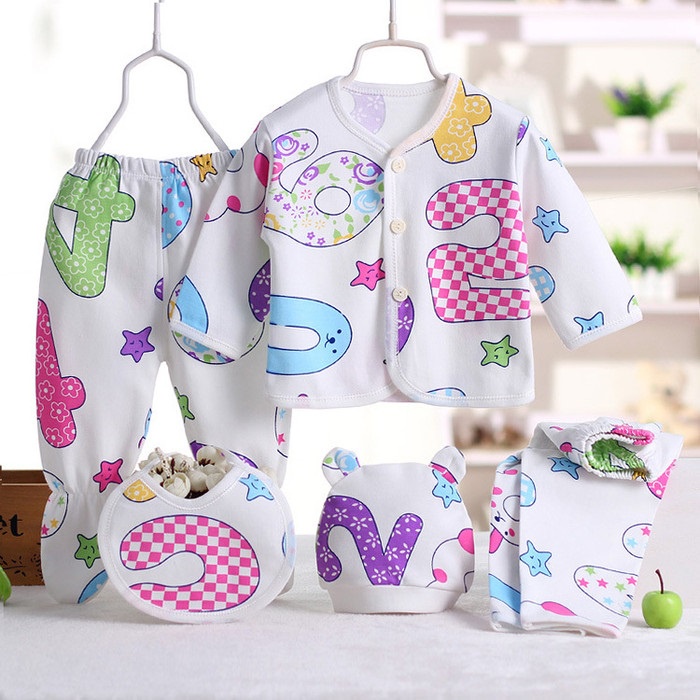 Baju Bayi Full Set / Baby Gift Set New Born 5 In 1