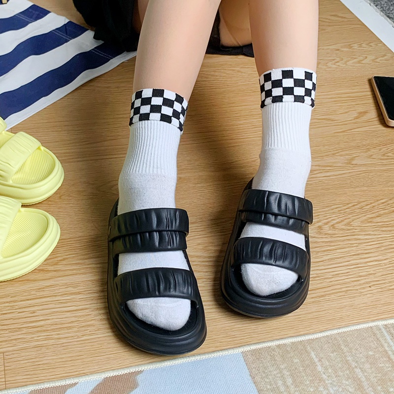 Sandal Slop Wanita JISOO Nyaman Anti Slip Sendal Gunung Korea Cewek Indoor Outdoor Sandal Wanita Tali