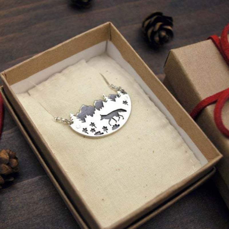 Kalung Liontin Timberwolves Arizona Saguaro Gaya Vintage Untuk Wanita