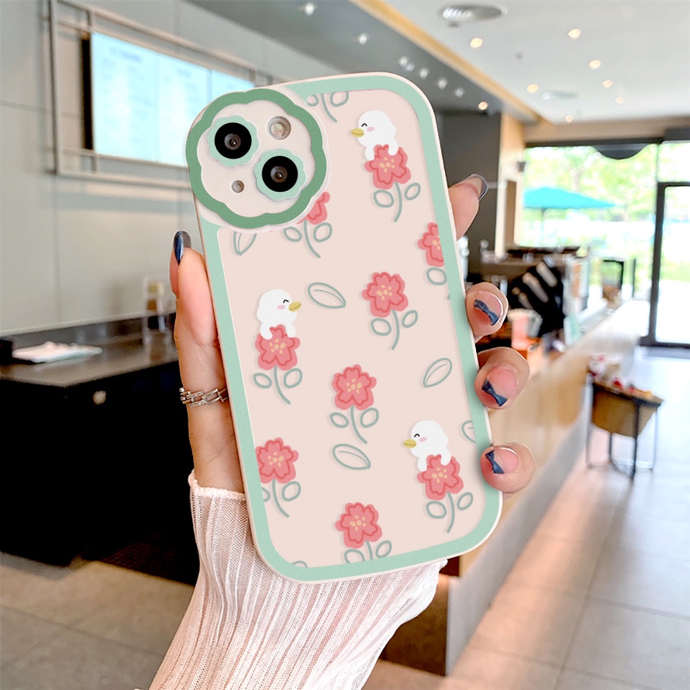 Soft Case Silikon Motif Bunga Untuk iPhone 11 Pro Max 12 Pro Max 13 Pro Max XR X XS Max