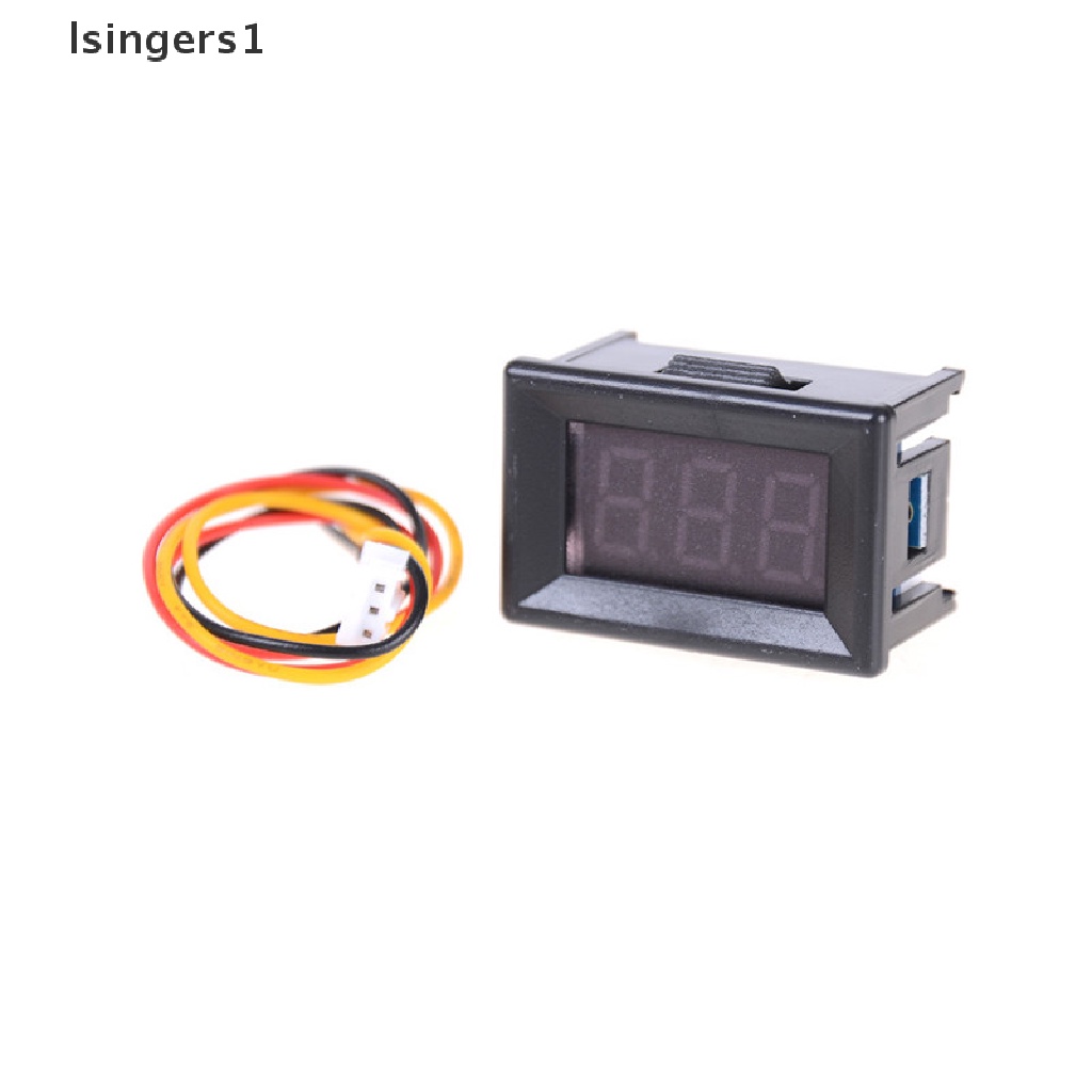 (lsingers1) Voltmeter Digital LED Mini DC 0-100V Dengan 3 Kabel