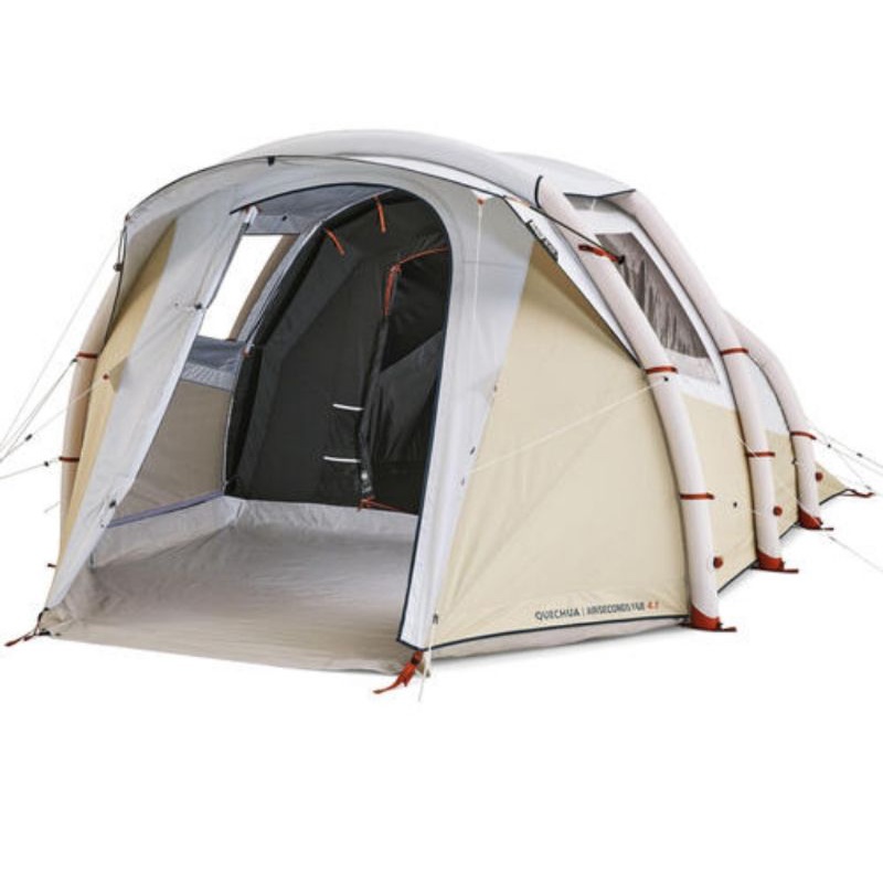 Quechua Tenda Inflatable Air Second 4.1 Fresh & Black 4 Orang 8648382