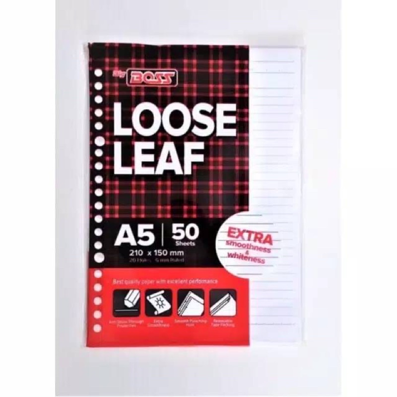 

Kertas Binder Big Boss B5 Loose Leaf Big Boss B5 / A5 isian binder