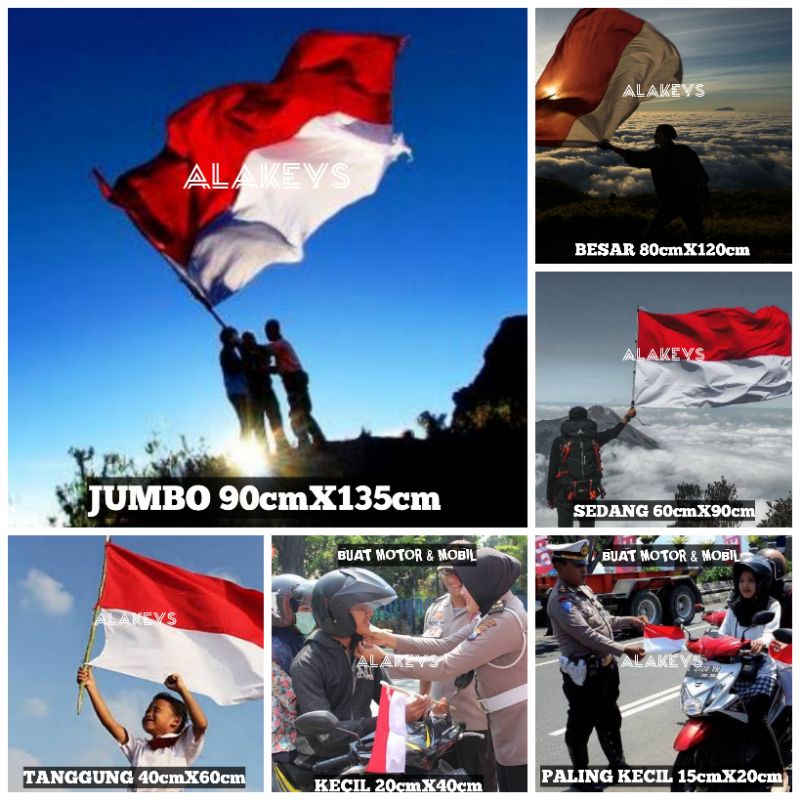 BENDERA MERAH PUTIH BENDERA AGUSTUSAN  KAIN SATIN