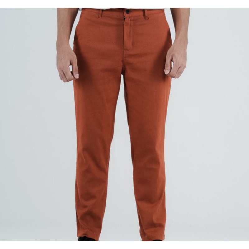 LIVEHAF - Tib Chino Long Pants Brick Celana Panjang Pria
