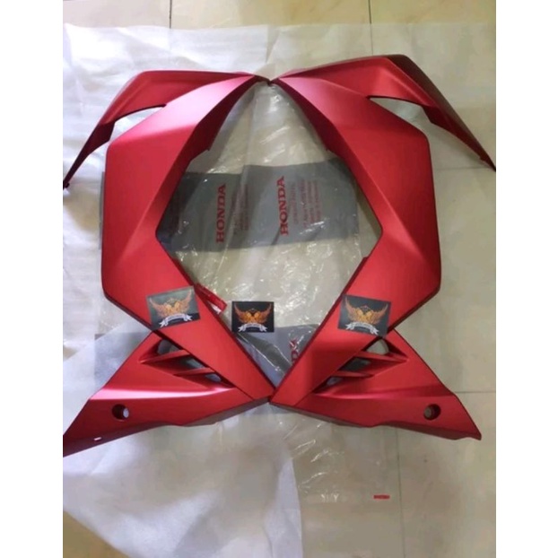 cover body sayap fairing depan set merah doff GTR150 GTR 150  ori ahm