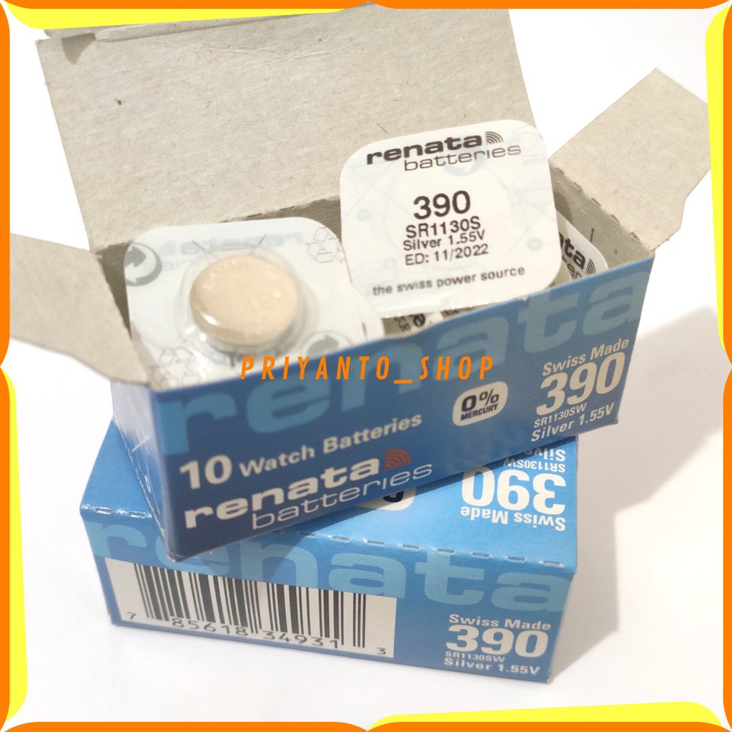 BATTERY BATERAI BATRE RENATA SR1130SW SR1130 SR 1130 SW 390 ORIGINAL