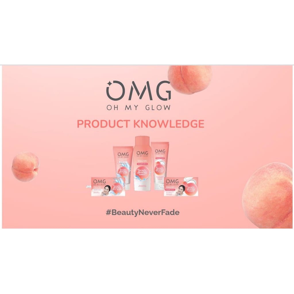 ✿ELYSABETHME✿ OMG Cream peach glowing oh my glam krim pencerah pemutih kulit traveling pria wanita