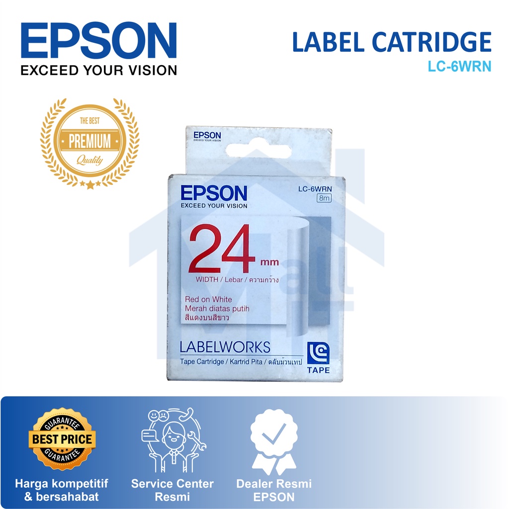EPSON LABEL 24mm LABELWORKS TAPE CATRIDGE  LW900 LC6W